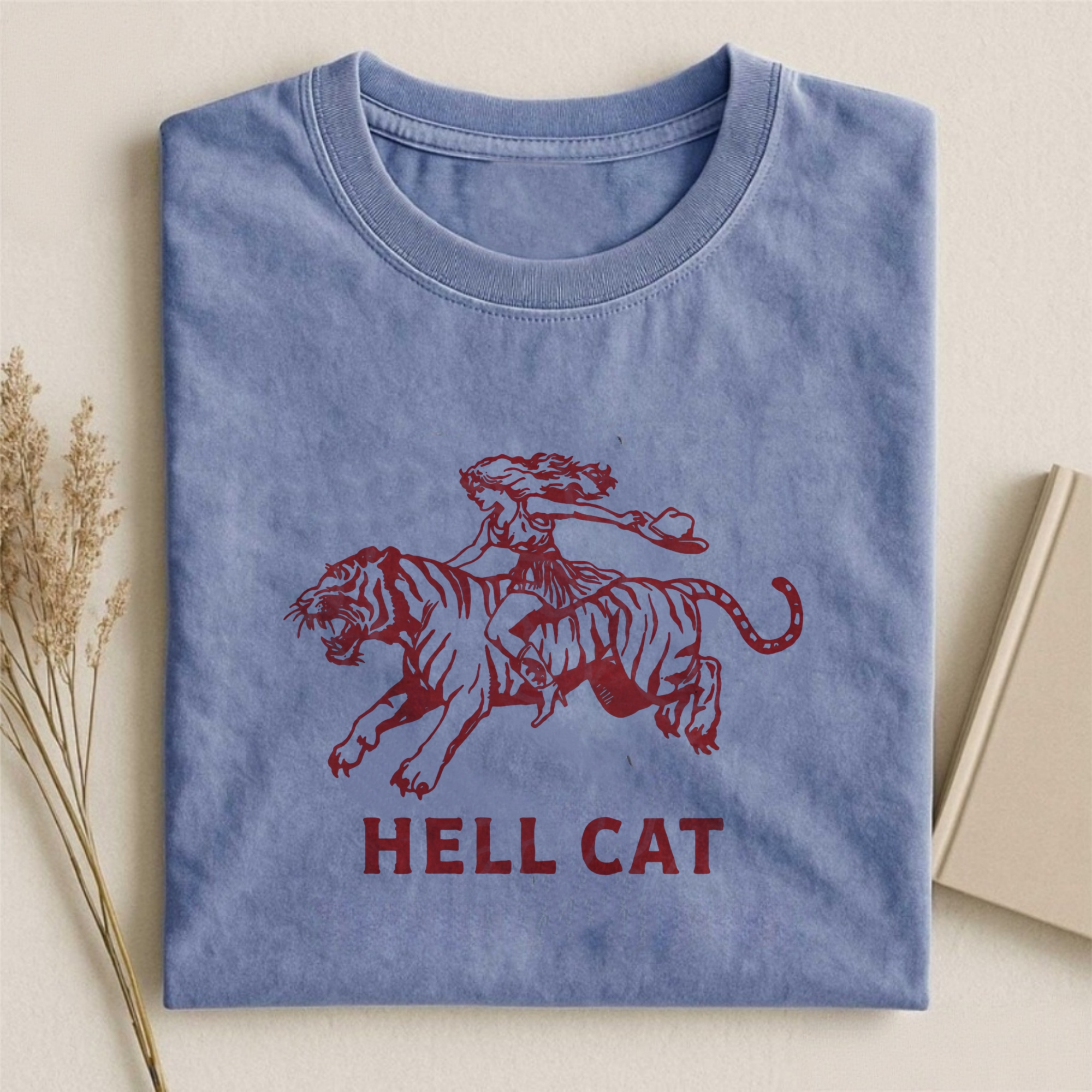 Vintage Cowgirl Hell Cat T-Shirt