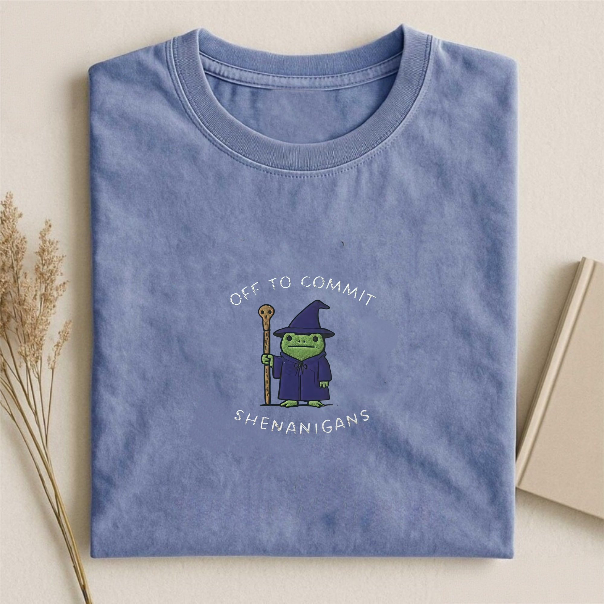 Embroidered Off to Commit Shenanigans T-Shirt
