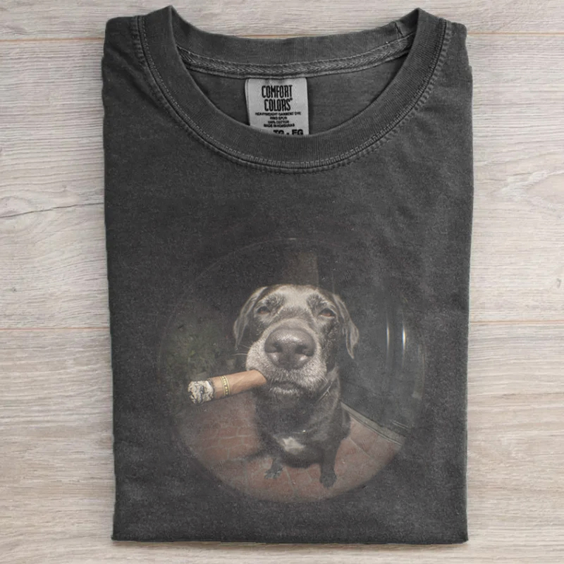 Funny Smoking Dog T-shirt