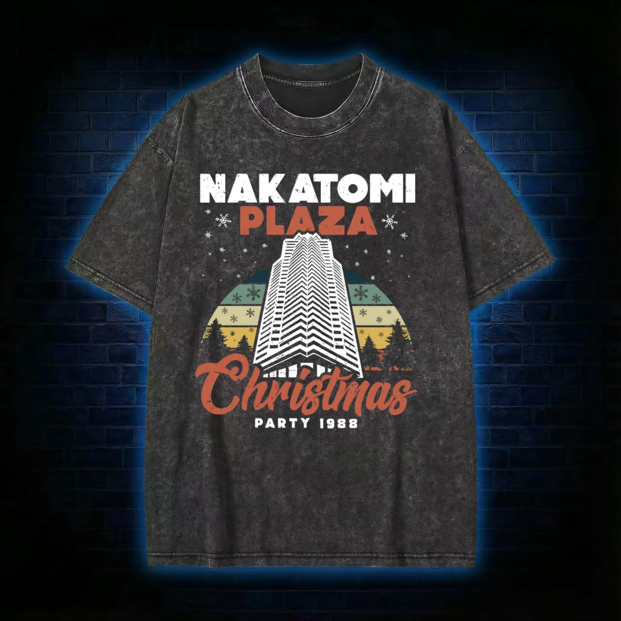 Nakatomi Plaza Christmas Party Washed T-shirt