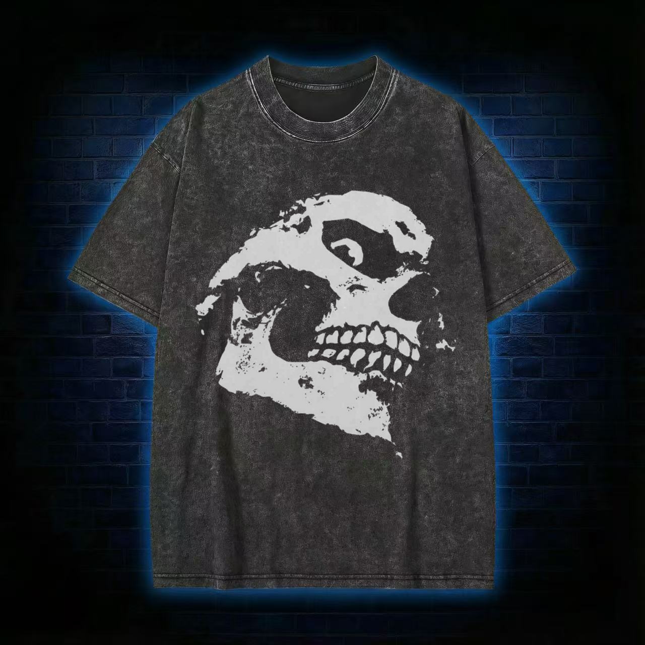 Retro Skull Washed T-shirt