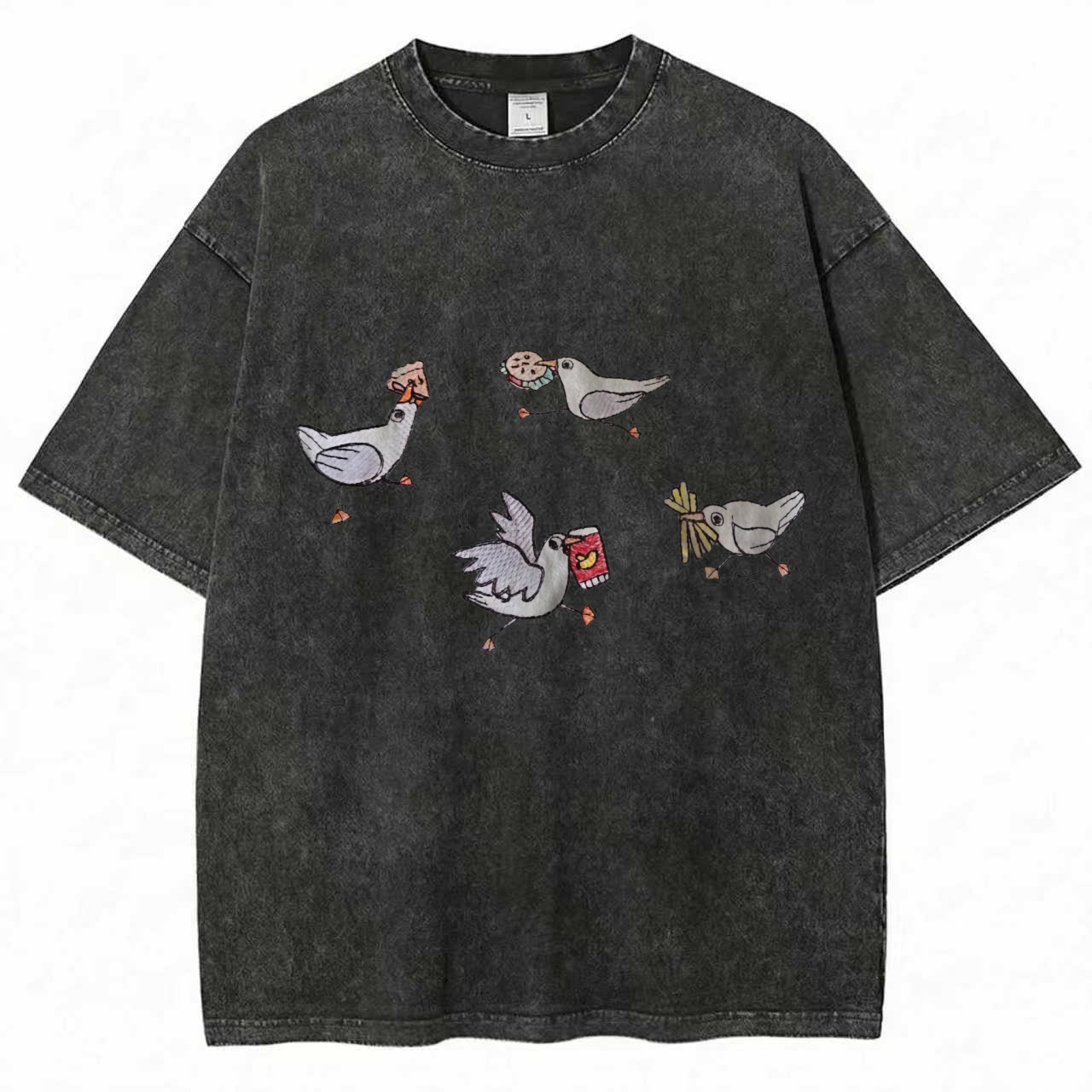Silly Seagull Embroidered T-shirt