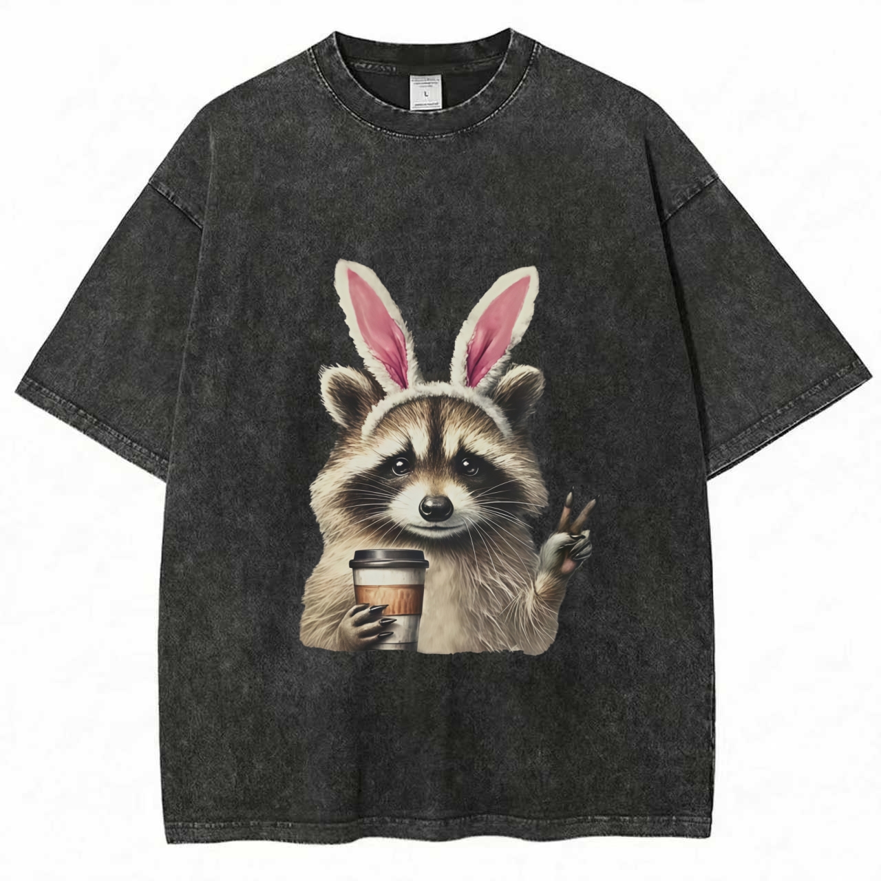Funny Raccoon Easter Bunny T-Shirt