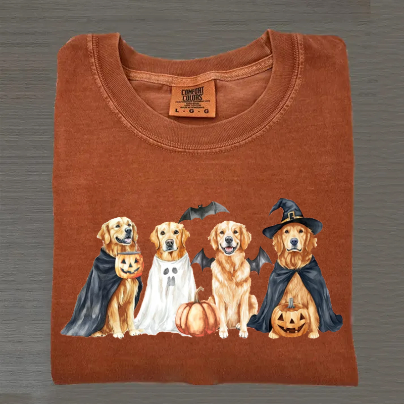 Comfort Colors Halloween Golden Retriever T-shirt
