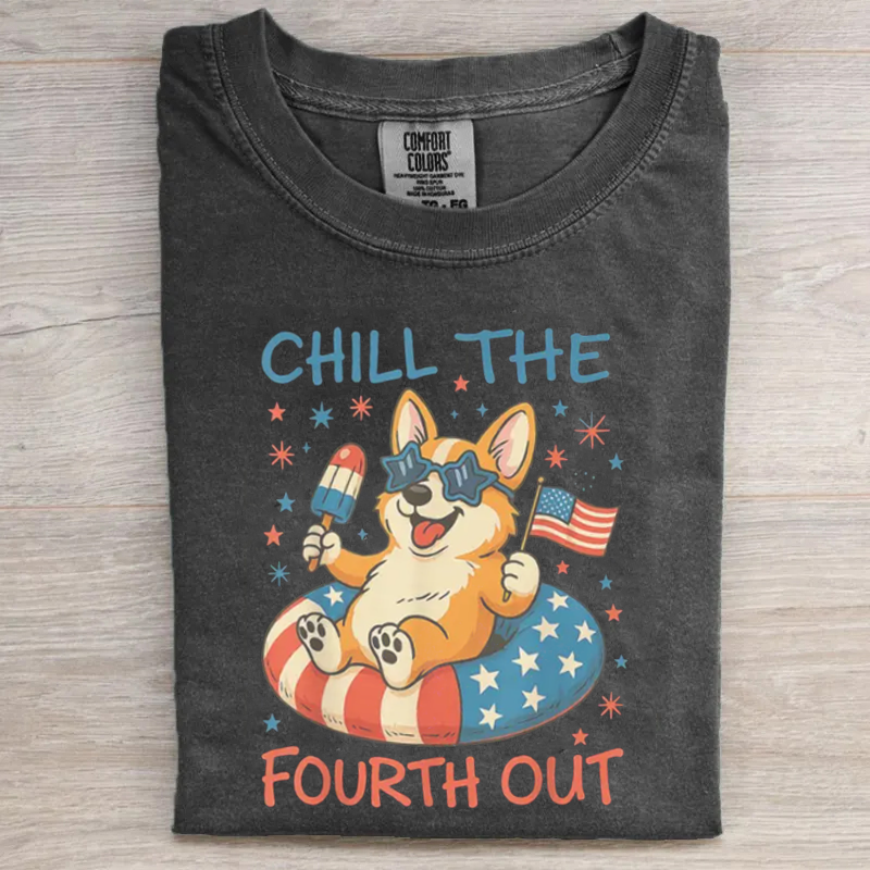 Chill The 4th Out Corgi T-shirt