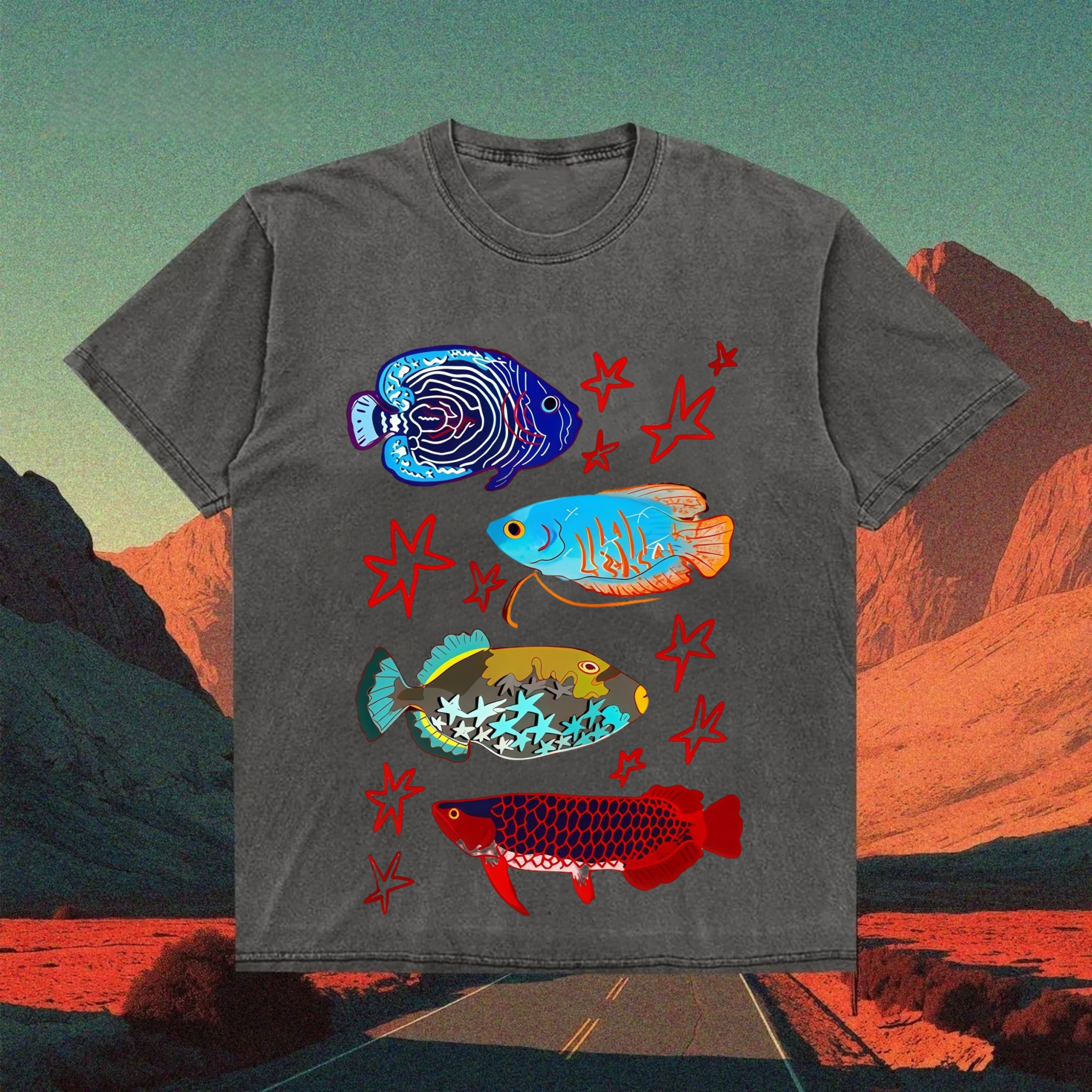 Cute Colorful Fish T-shirt