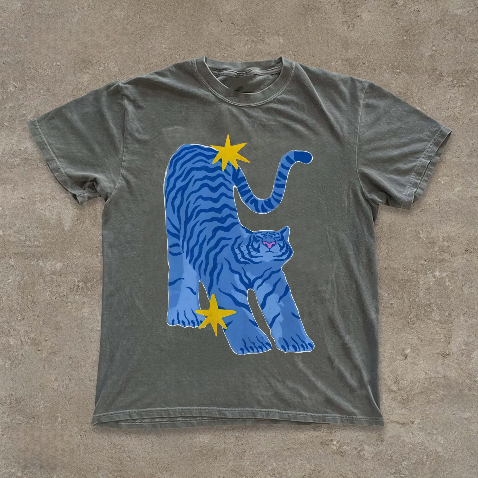 Blue Tiger Star T-shirt