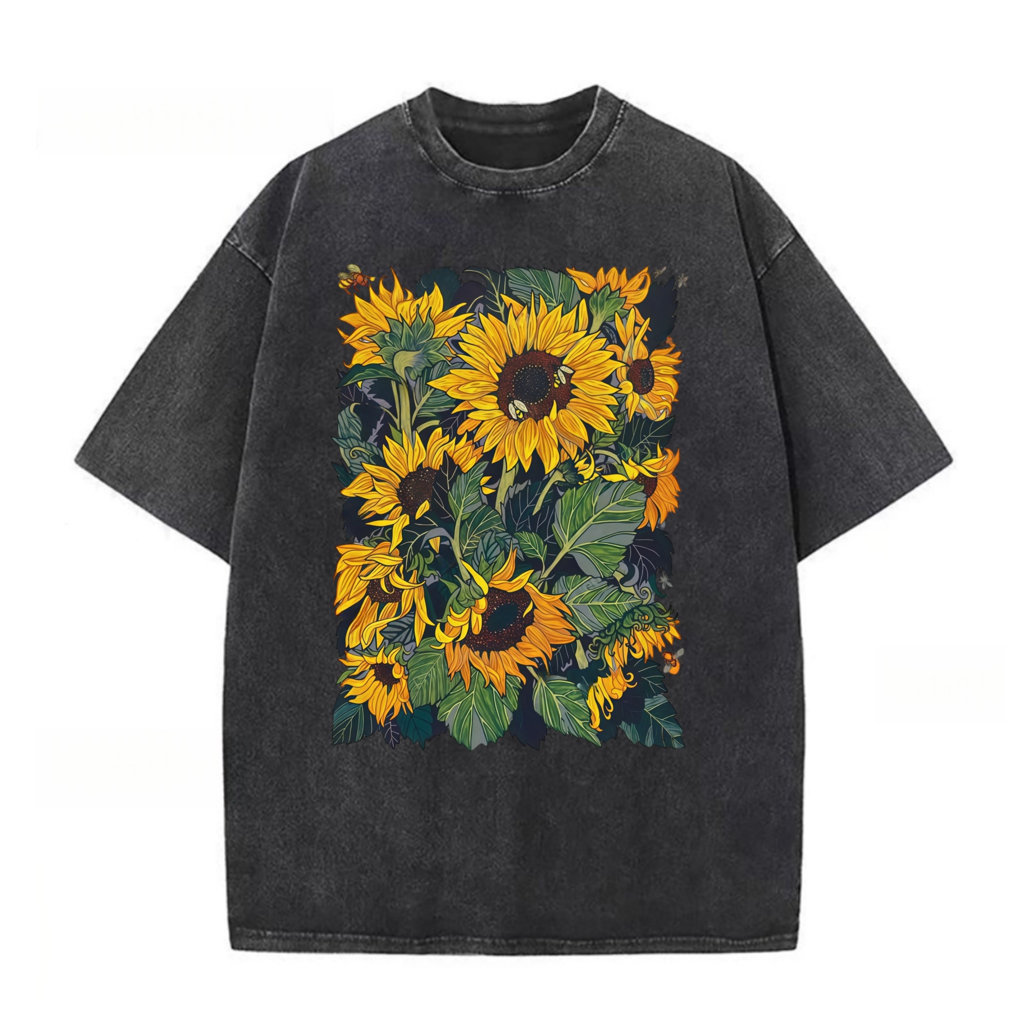 Bees Collect Nectar From Sunflowers T-shirt