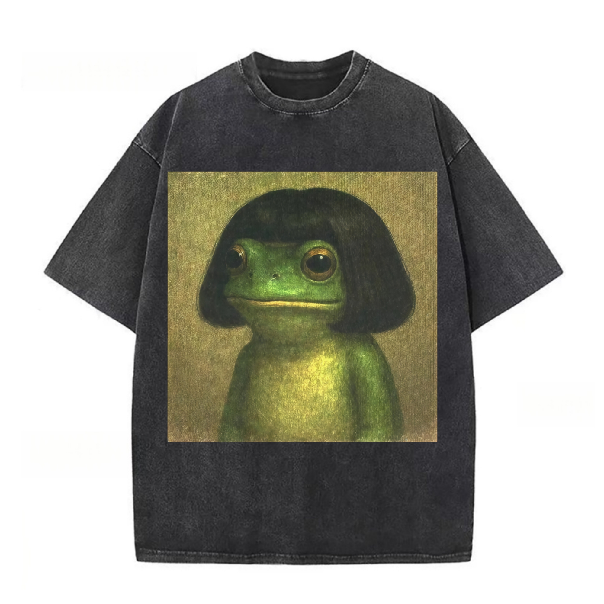 Frog with Bob Haircut Meme T-shirt