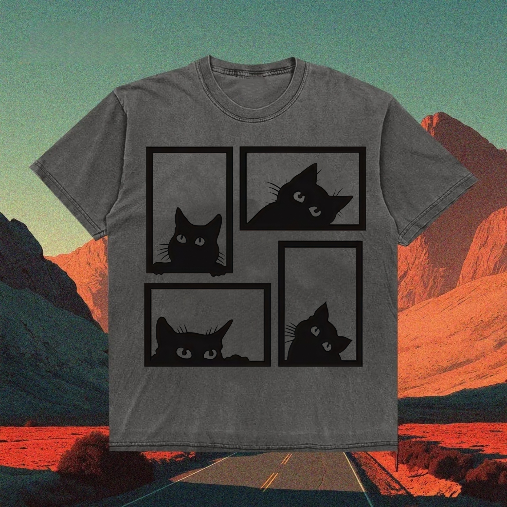 Cats In The Grid T-Shirt