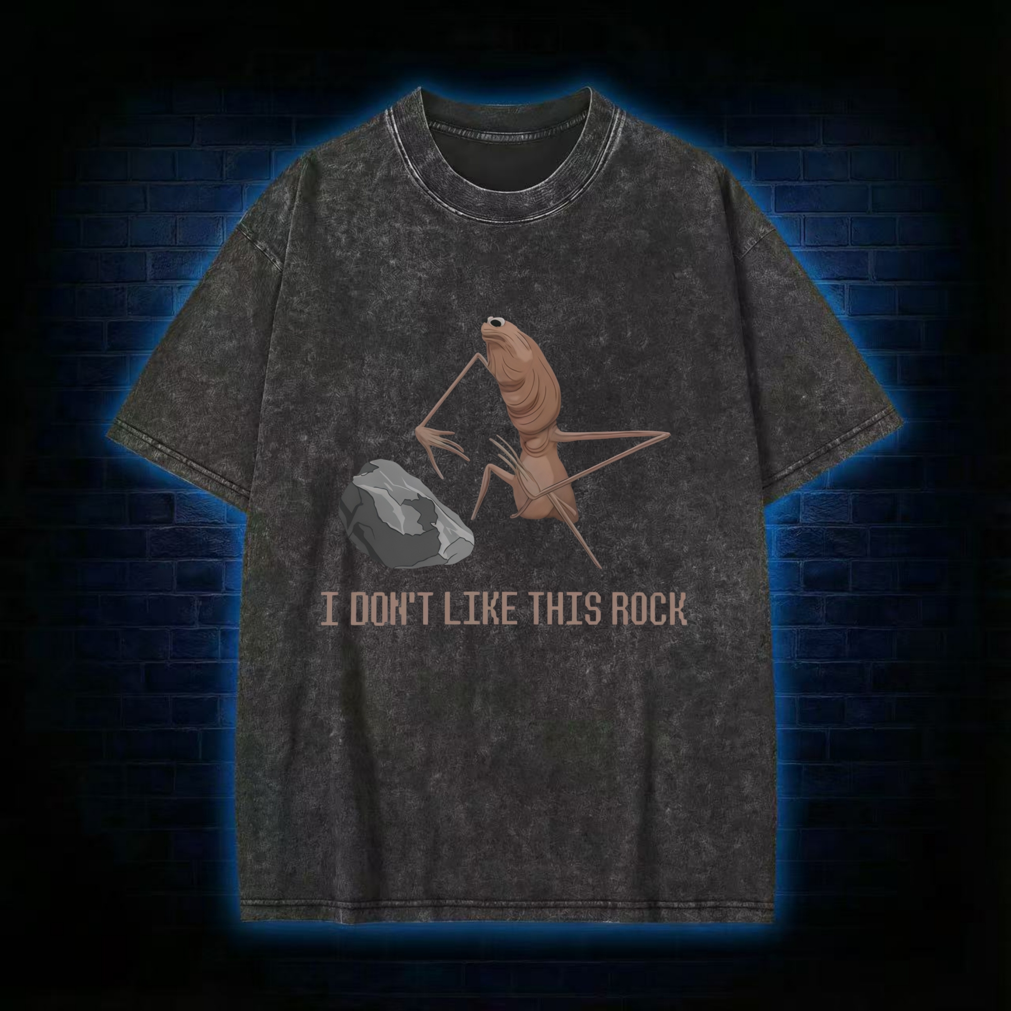 I Don't Like This Rock Washed T-shirt