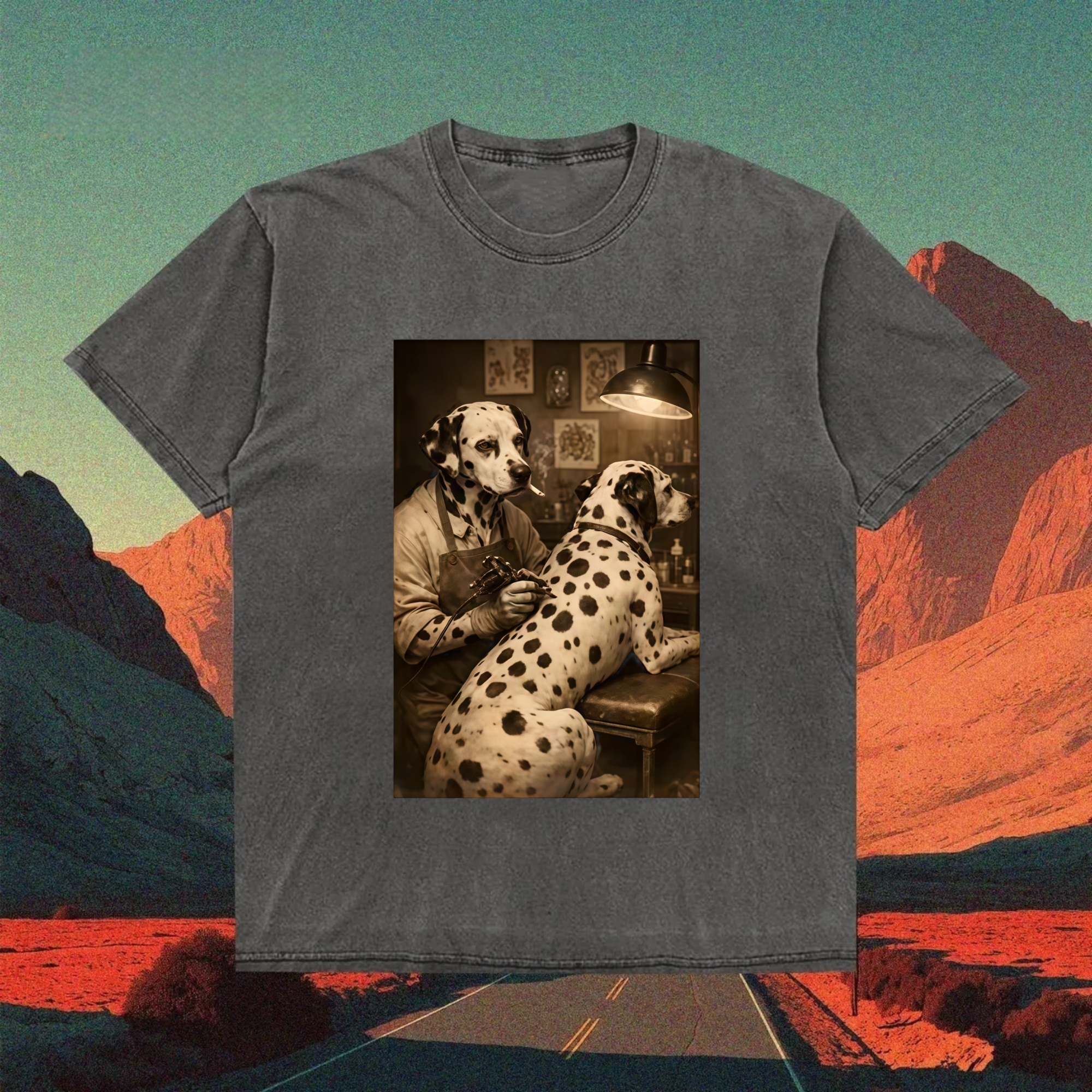 Funny Dalmatian Tattoo Dog T-shirt