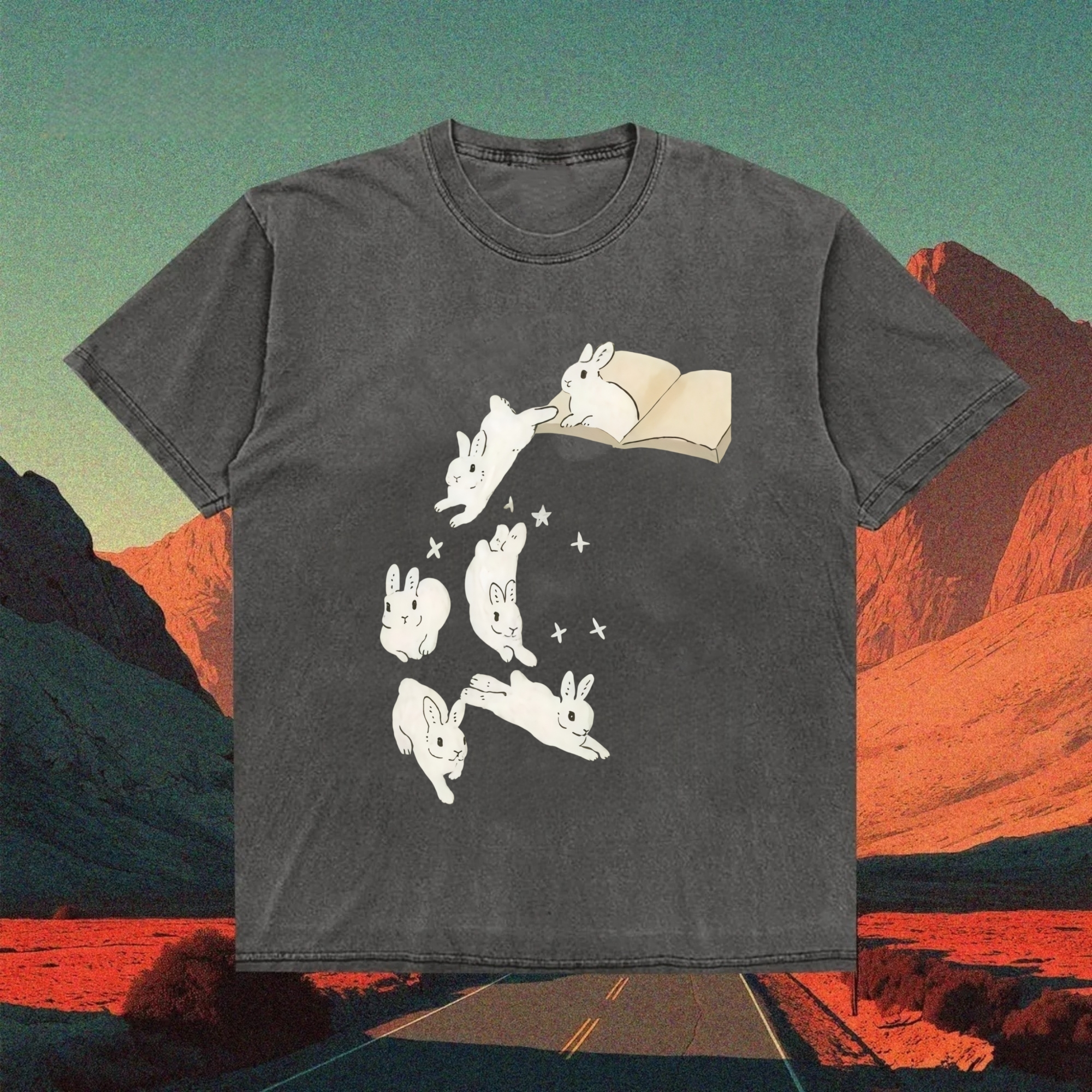 Rabbit Book Fantasy T-shirt