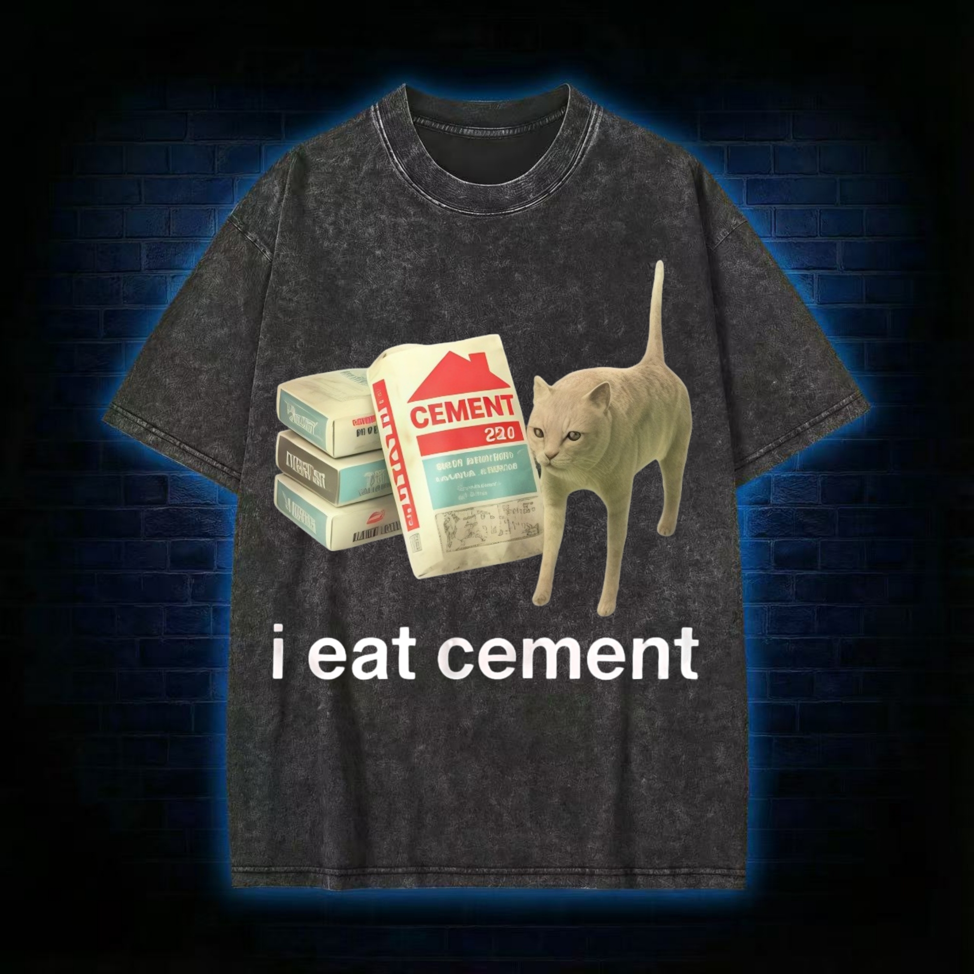 I Eat Cement Washed T-shirt
