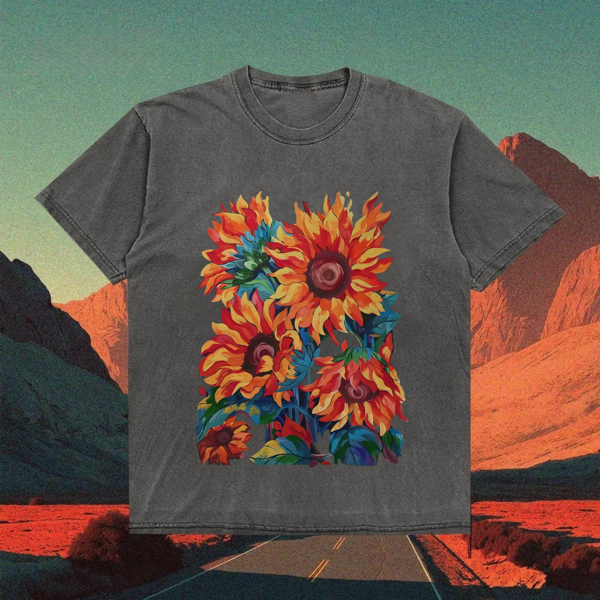 Colorful Sunflowers T-shirt