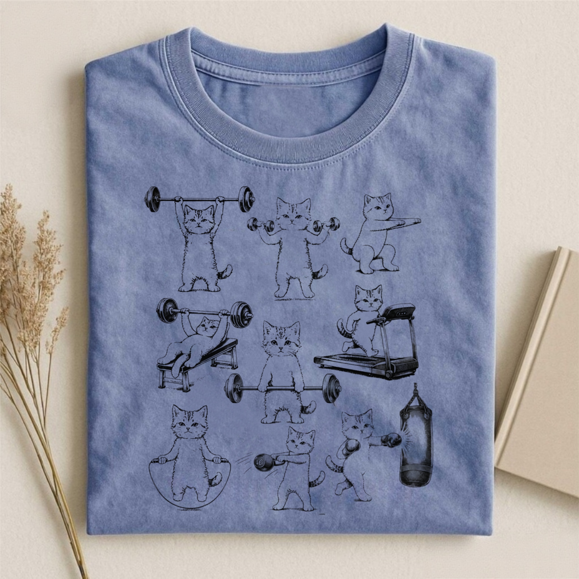 Funny Cats Gym T-shirt