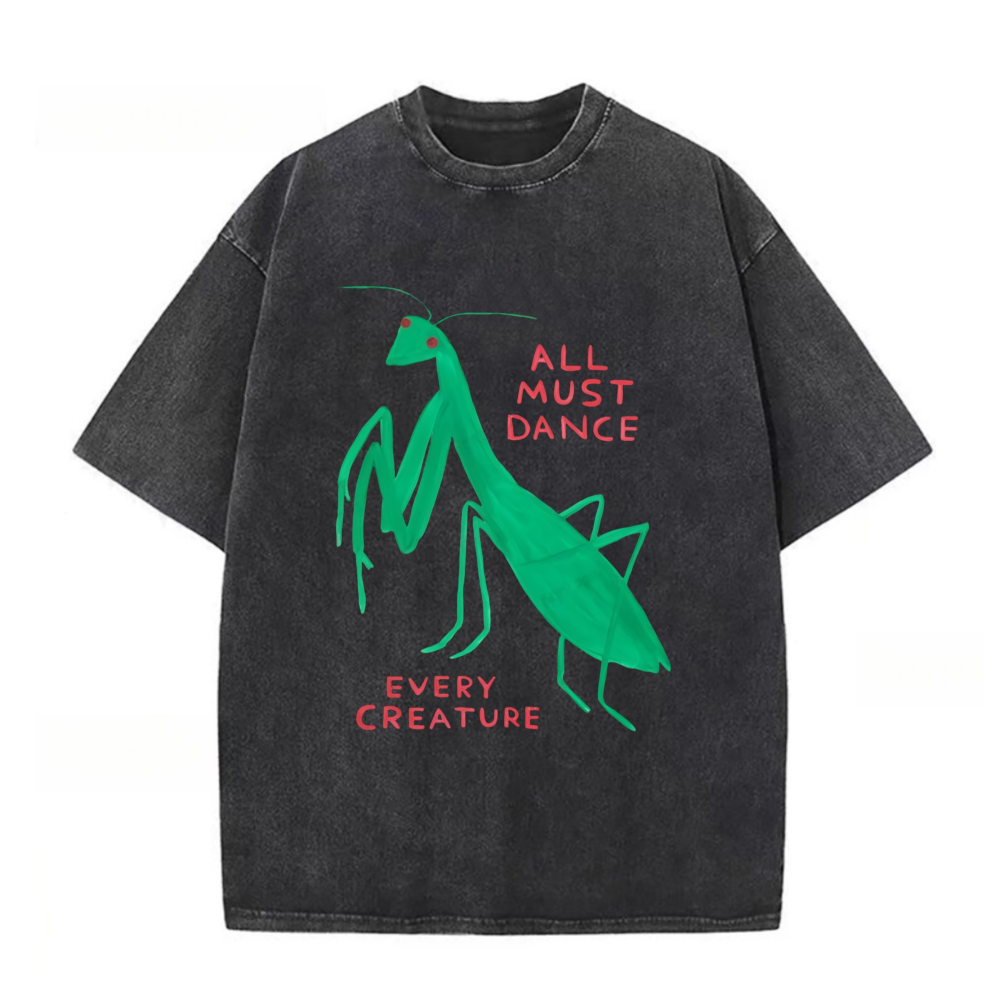 Green Grasshopper Print T-shirt