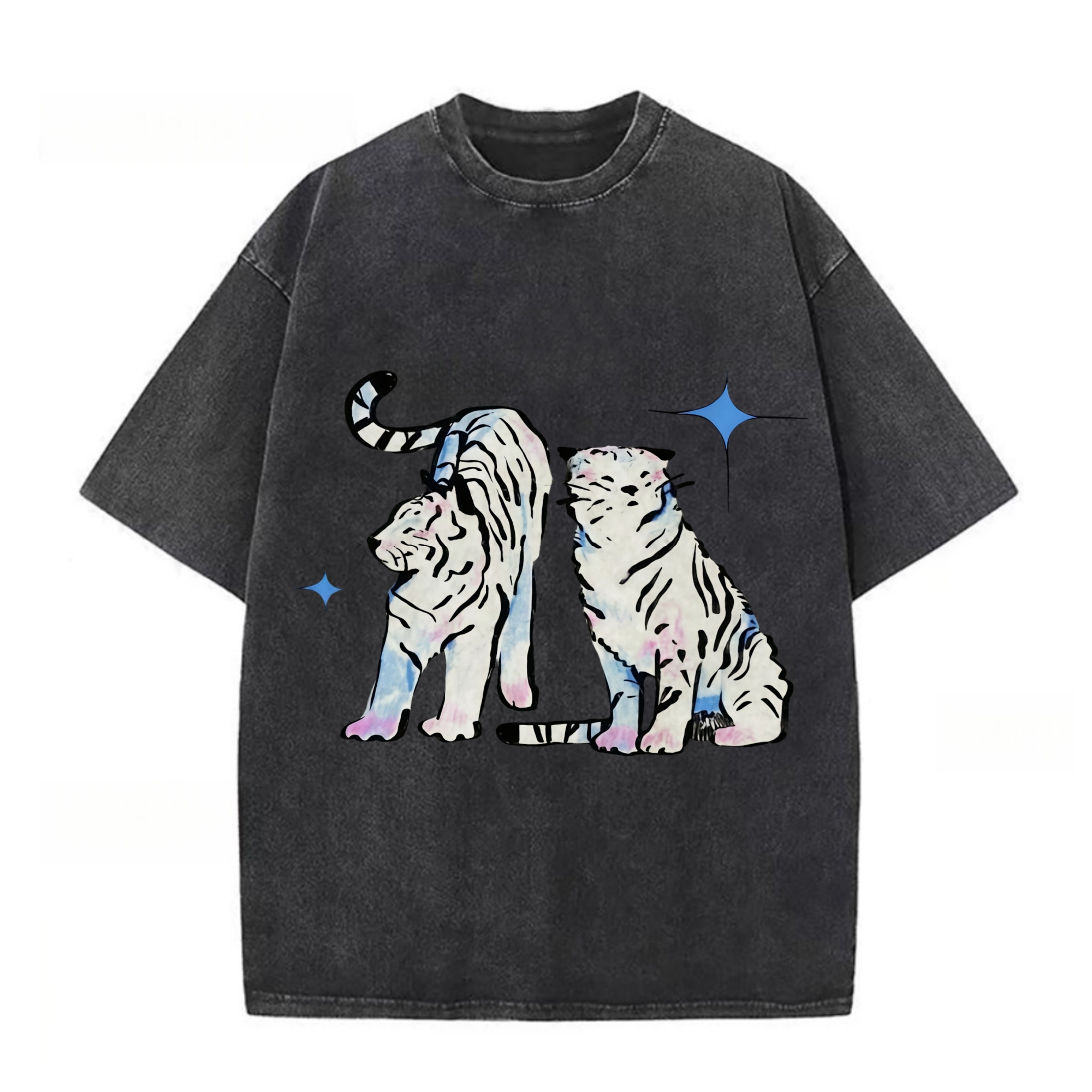 Starry Double White Tiger T-shirt