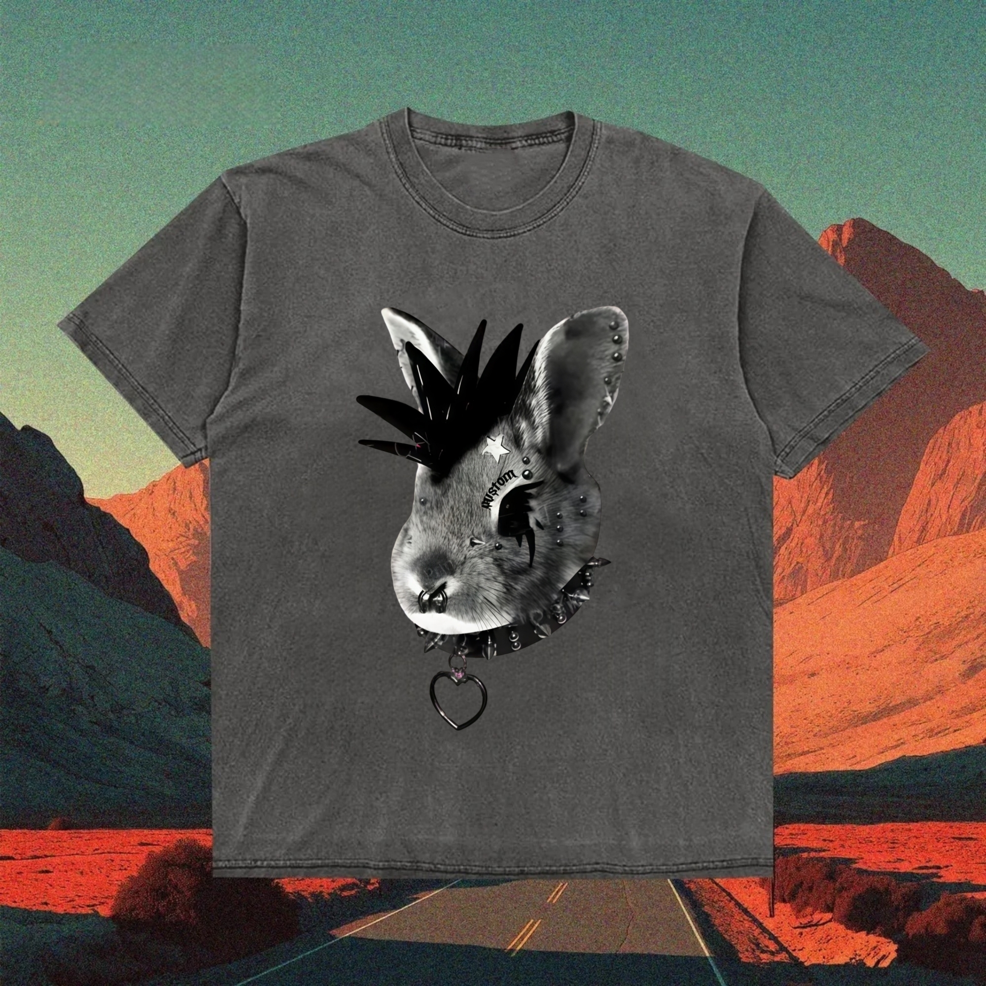 Punk Rock Rebel Rabbit T-shirt
