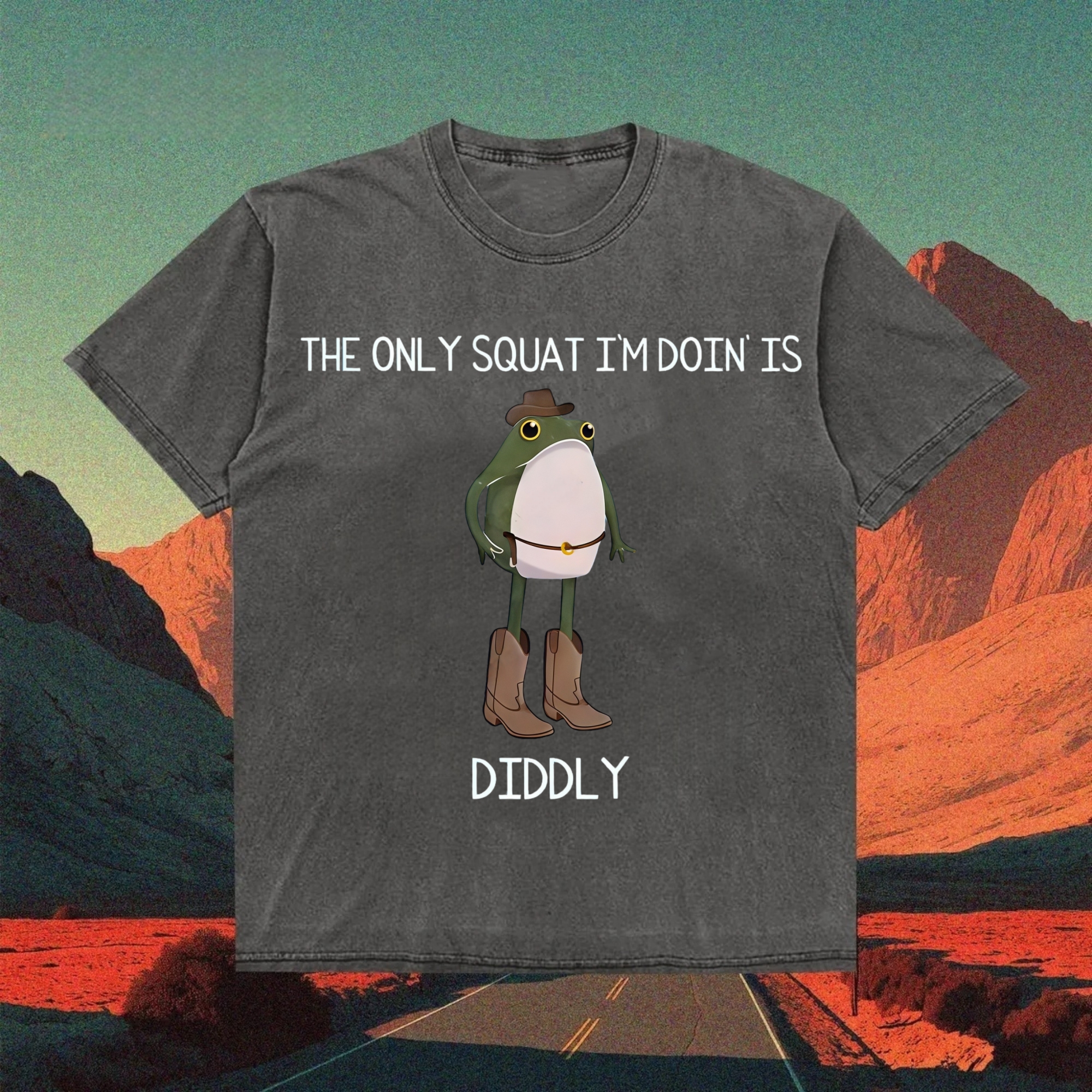 Lazy Cowboy Frog T-shirt