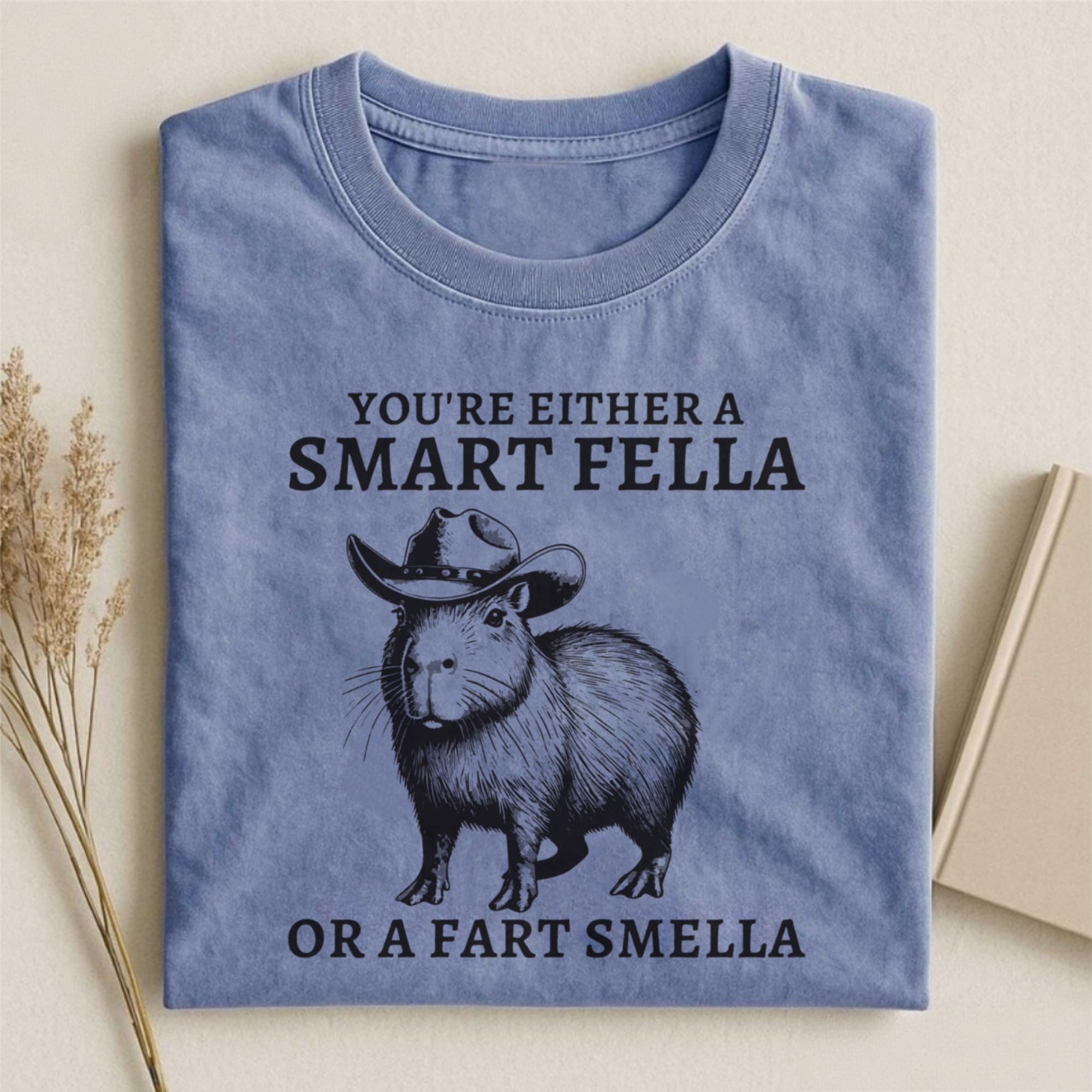 Retro Smart Fella Capybara 90s T-shirt