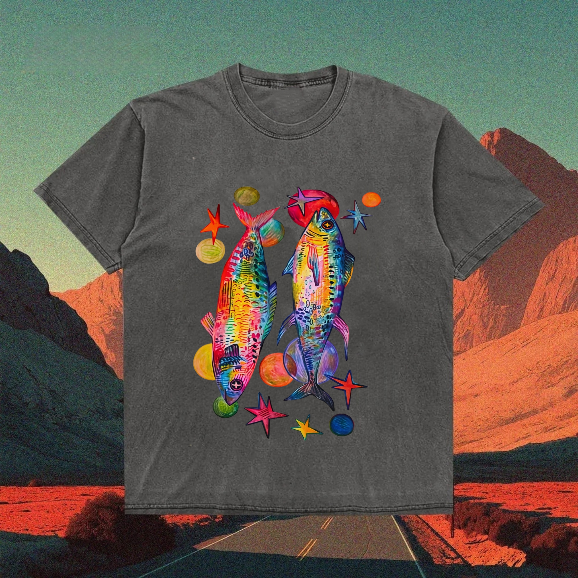 Two Colorful Tropical Fish T-shirt