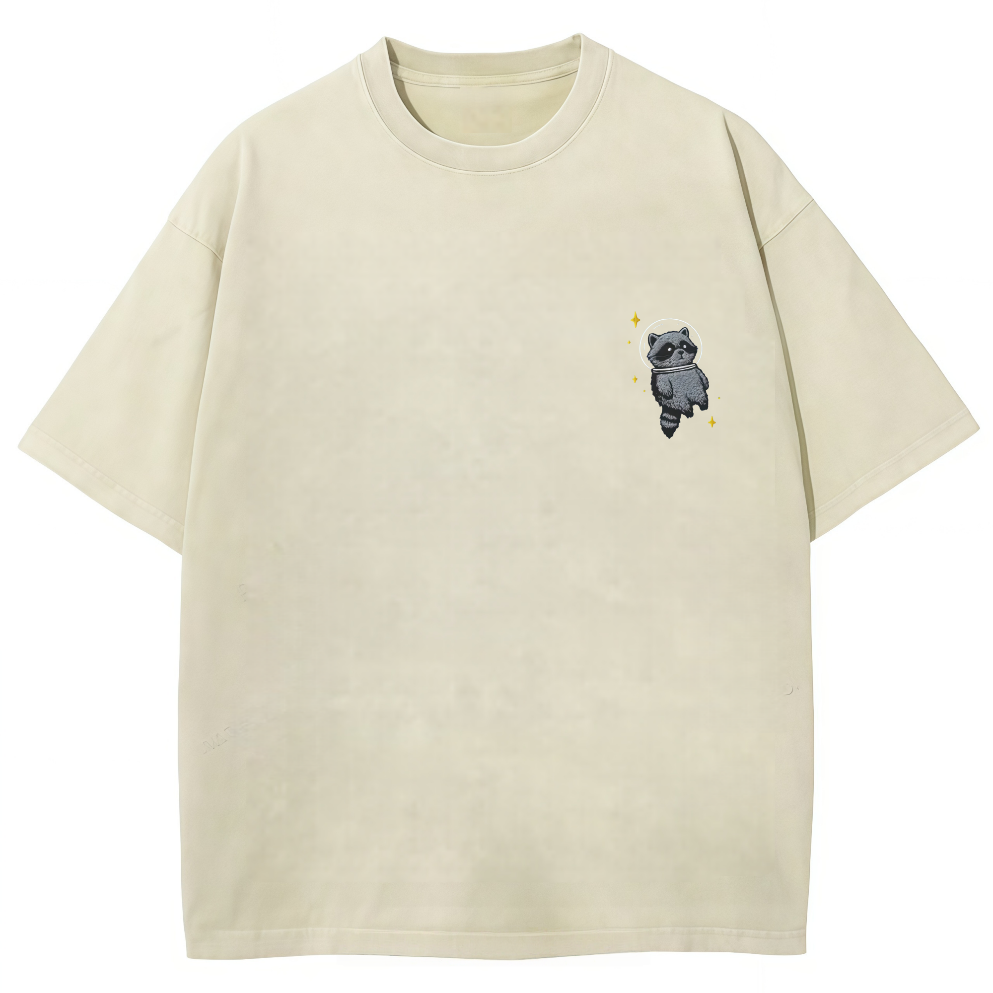 Space Raccoon Embroidered T-shirt