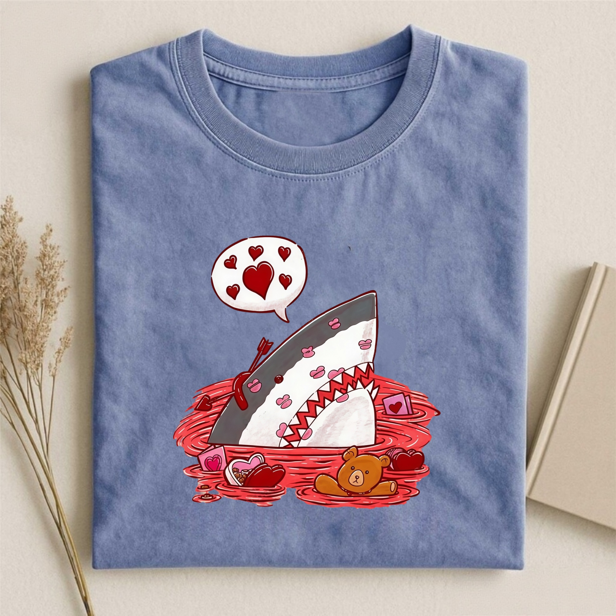 Valentine's Day Heart Shark T-shirt