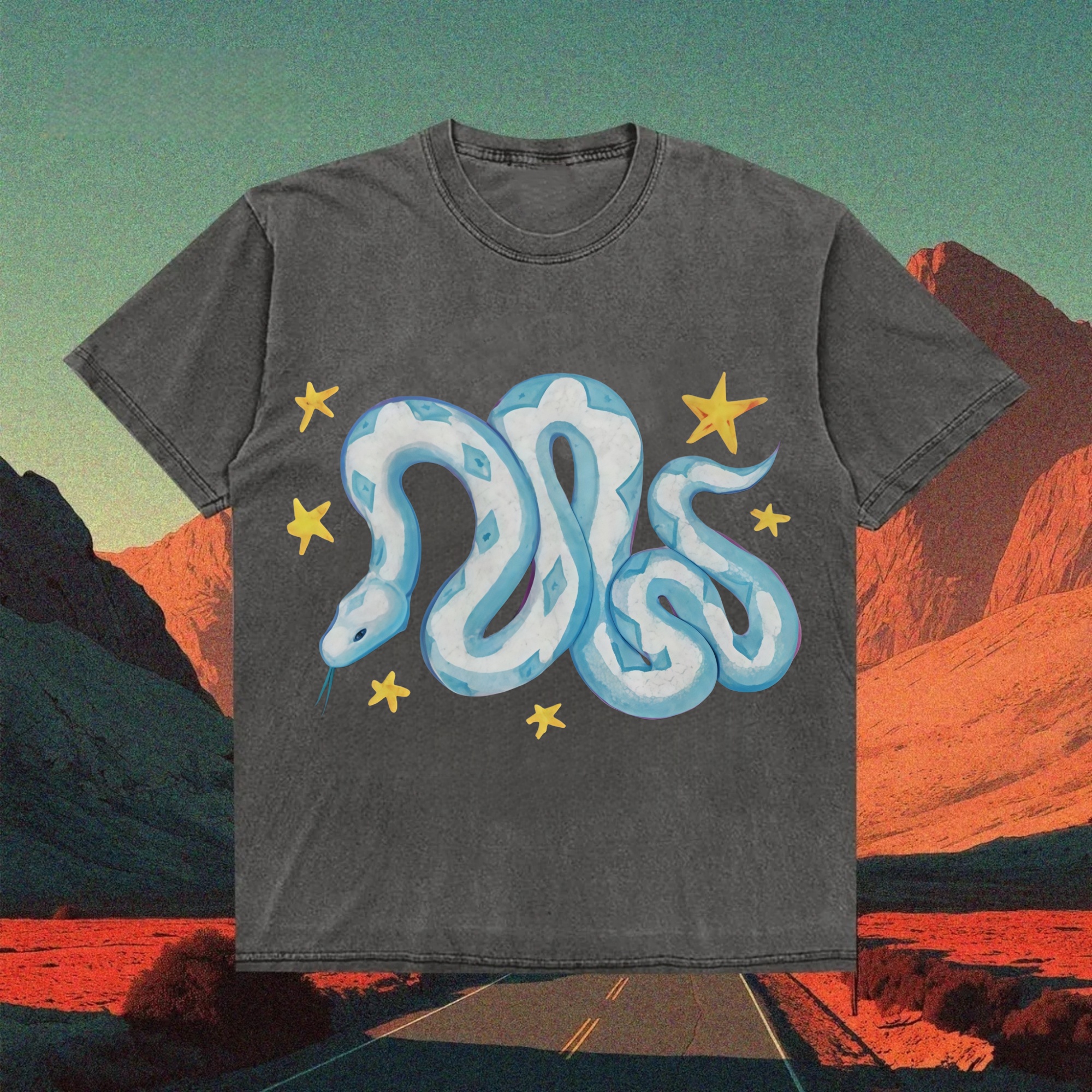Twin Snakes Starburst T-shirt