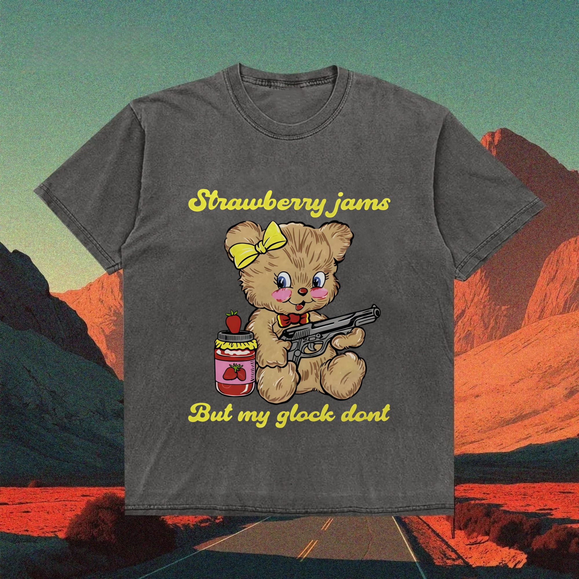 Sweet Bear Strawberry Glock T-shirt