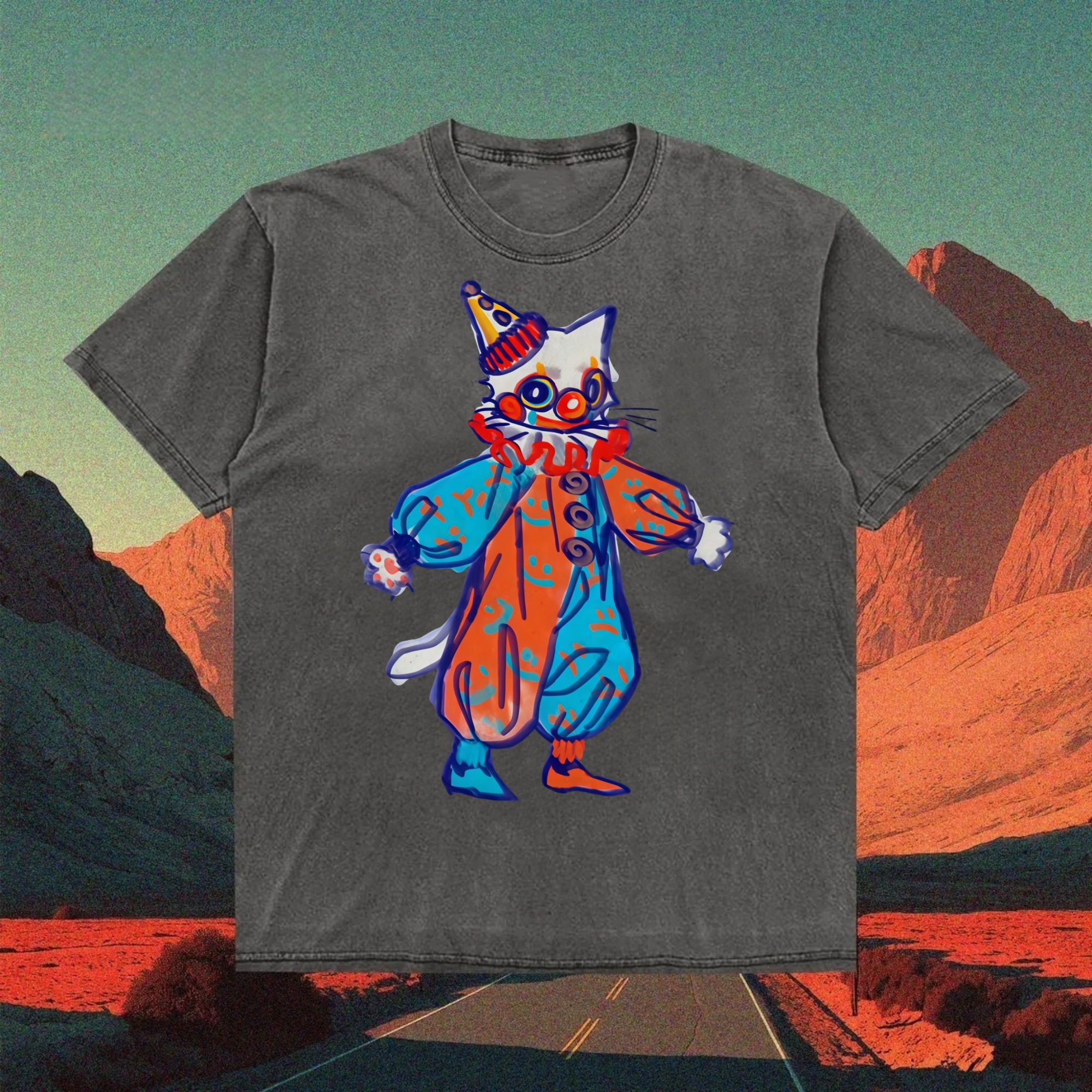 Weird Clown Cat T-shirt