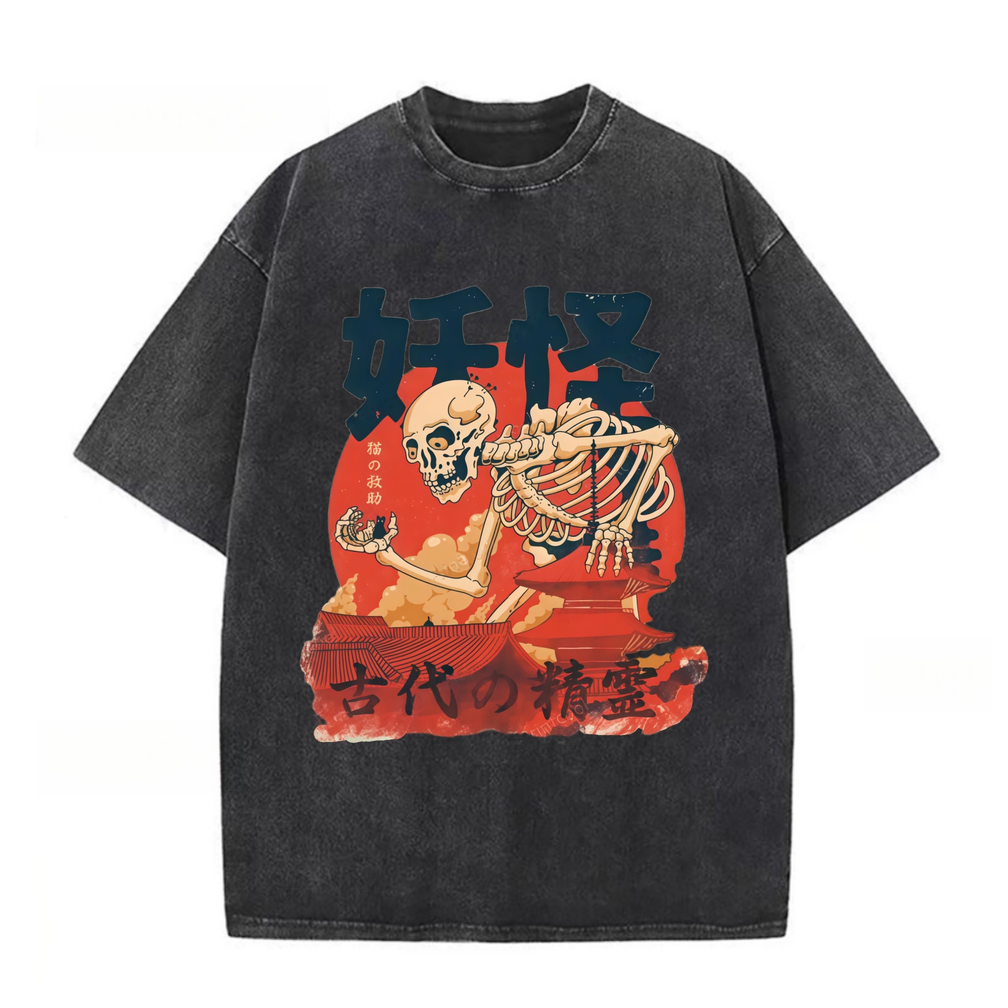 Yokai Rescuing Cats T-shirt