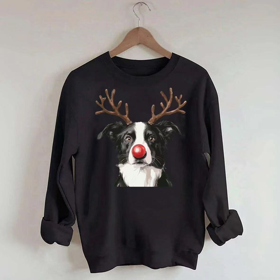 Christmas Reindeer Dog Graphic Sweatshirt