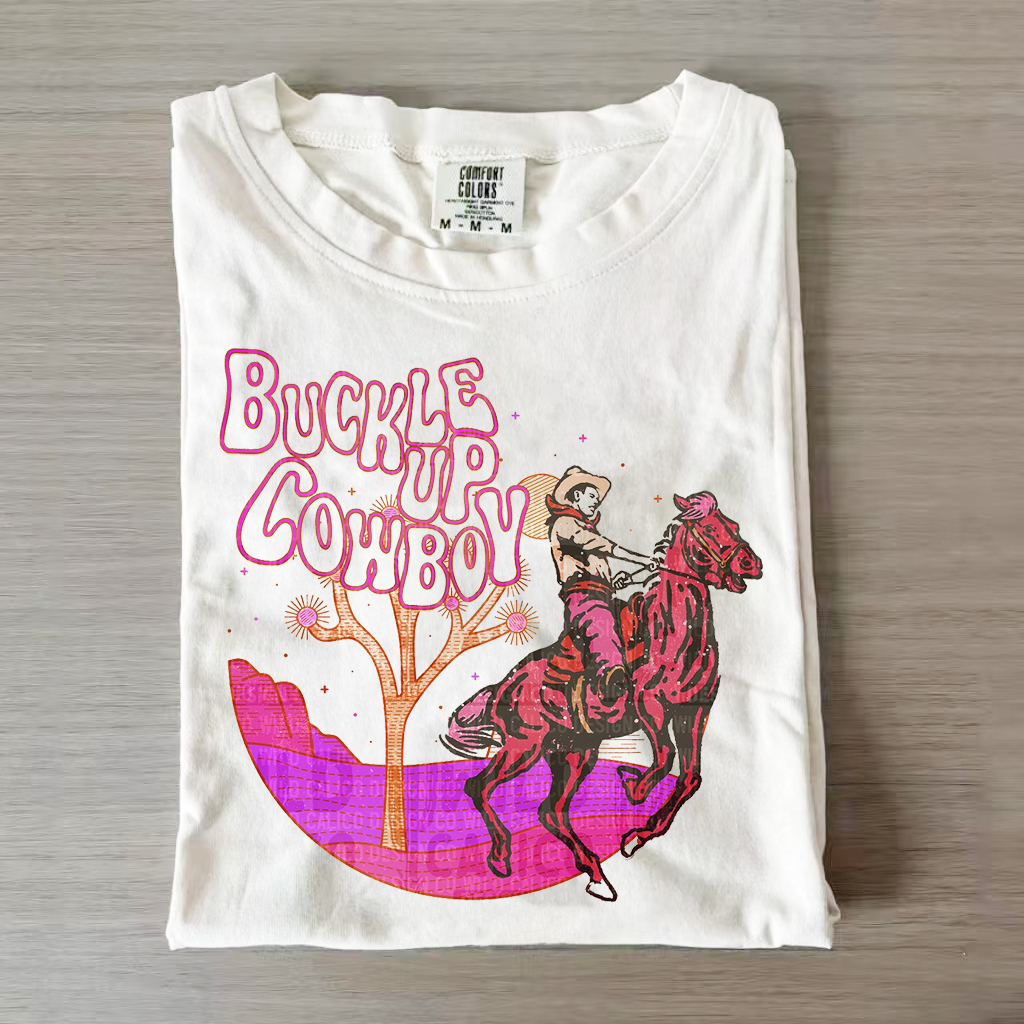 Buckle Up Cowboy Western T-shirt