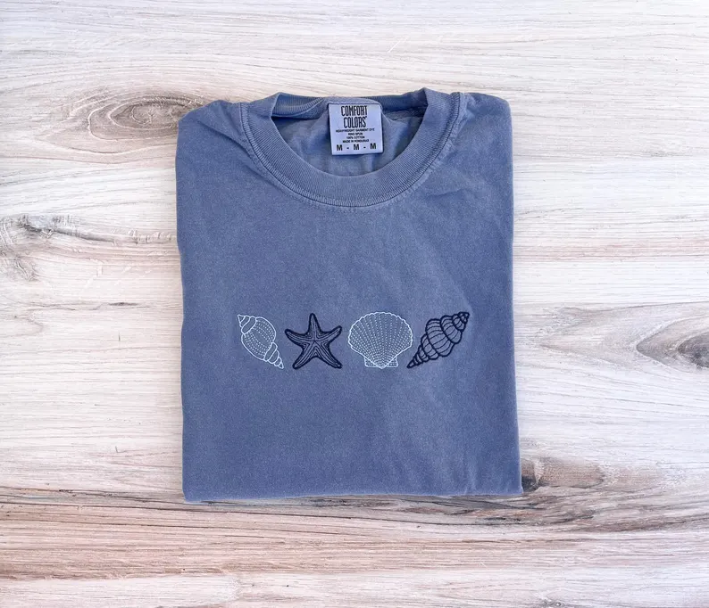 SeaShell Embroidered Tee