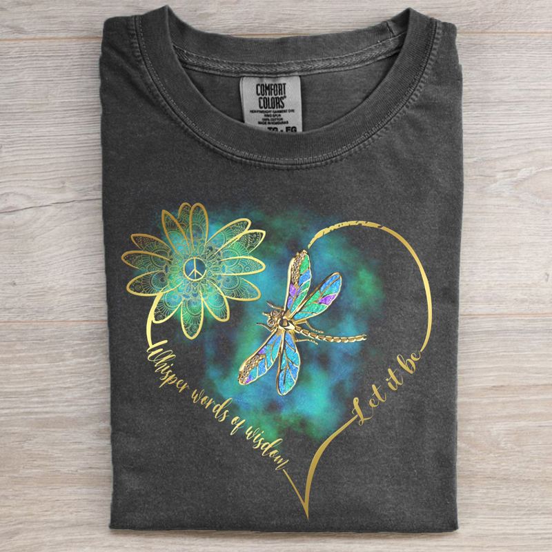 Whisper words of wisdom let peace signal let it be T-shirt