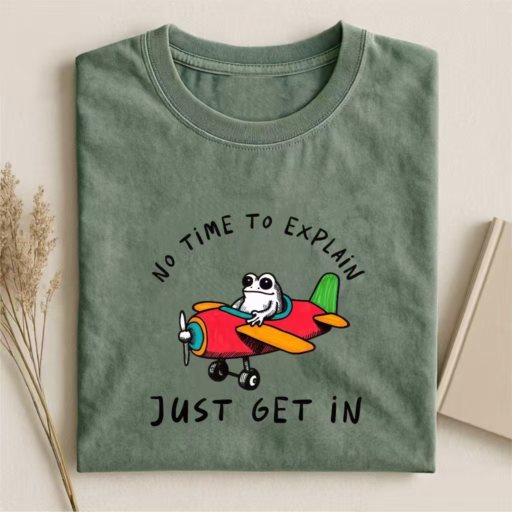 "No Time To Explain Just Get In" Frog Pilot T-shirt