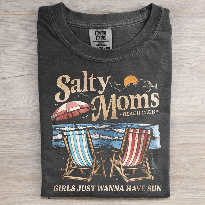 Salty Moms Beach Club Comfort Colors T-shirt