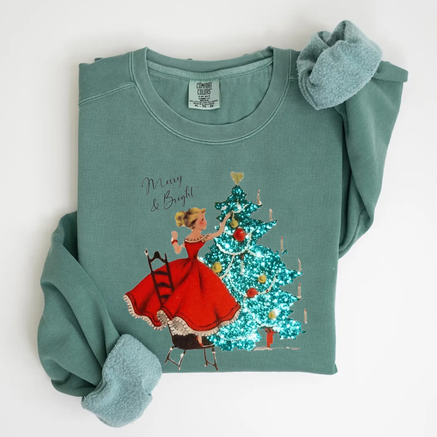 Vintage Christmas Girl New Year Vibe T-shirt/Sweatshirt