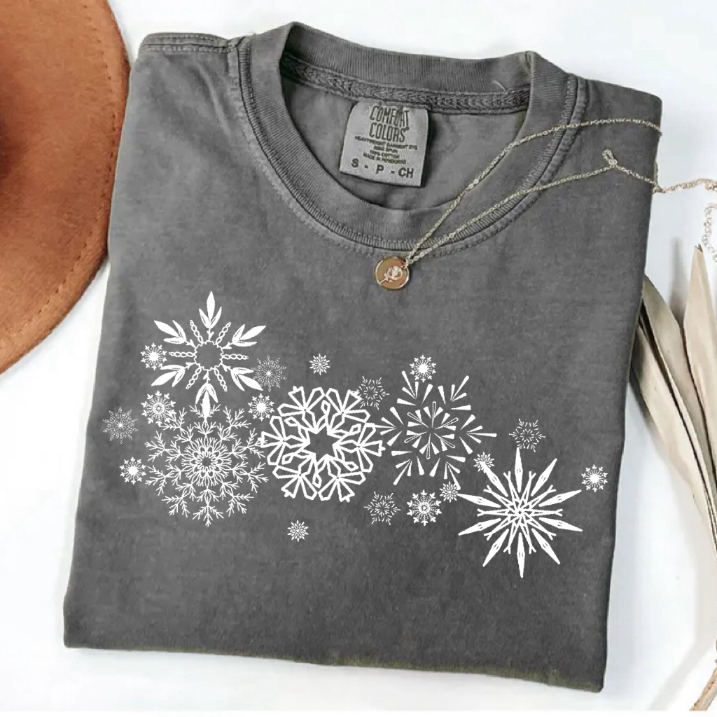 Comfort Colors Snowflake Winter T-shirt
