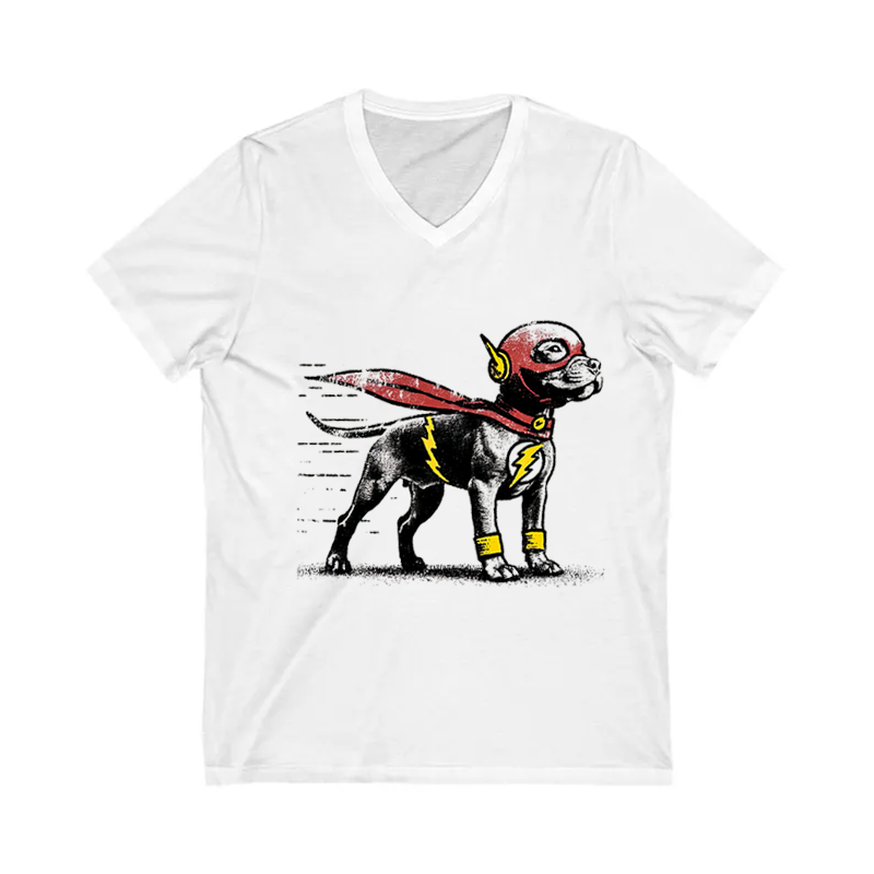 Pitbull Superhero V-neck
