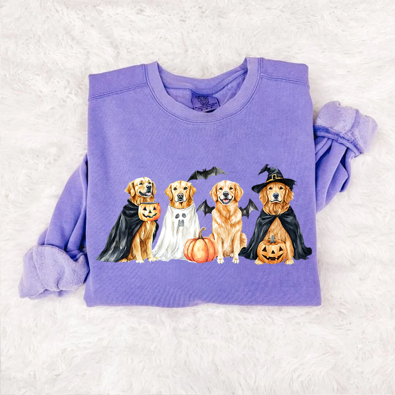 Comfort Colors Halloween Golden Retriever Sweatshirt