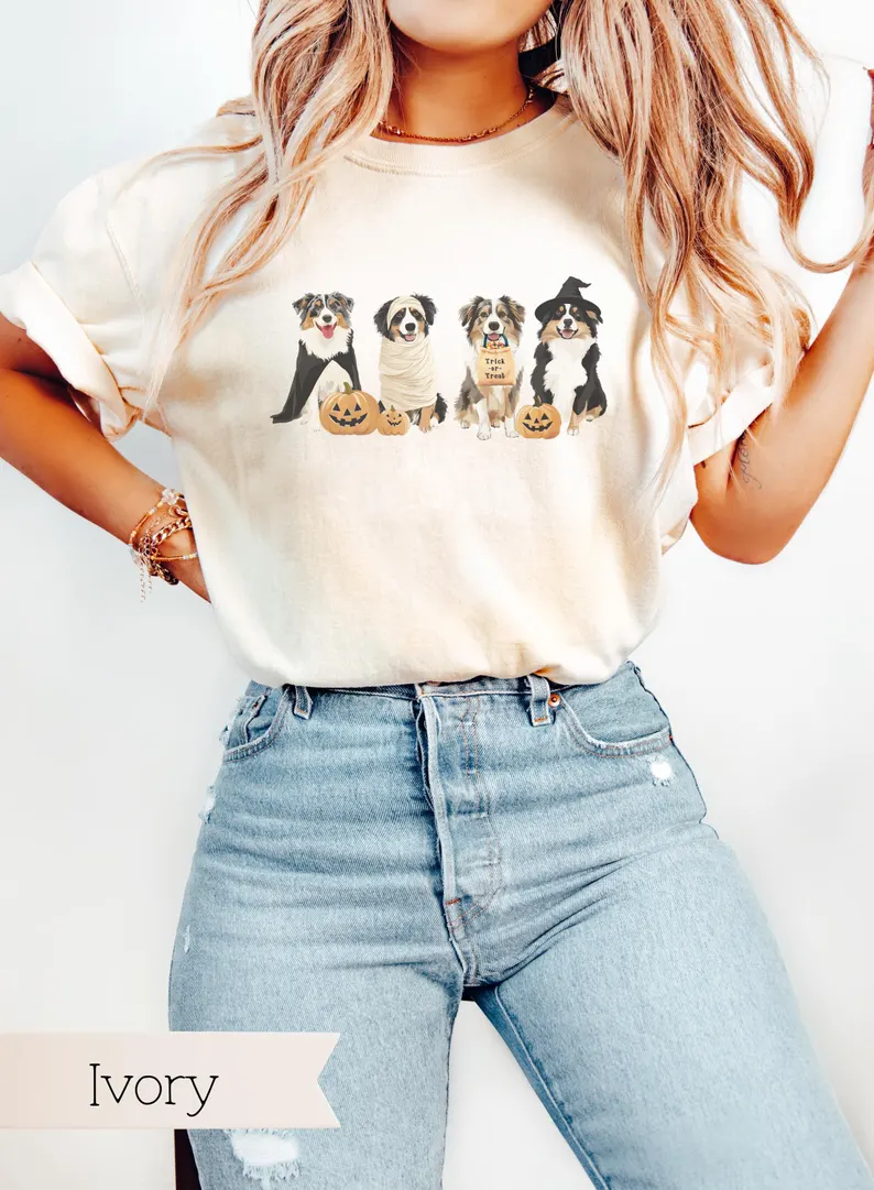 Unisex Halloween Australian Shepherd Shirt