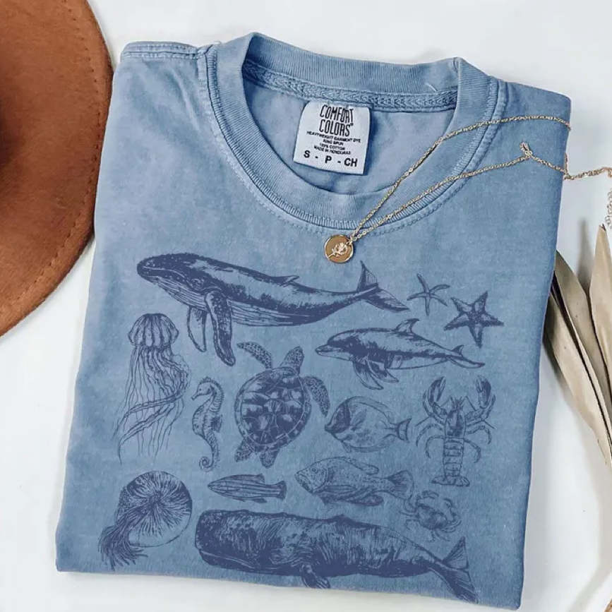 Vintage 90s Sea Animals T-Shirt