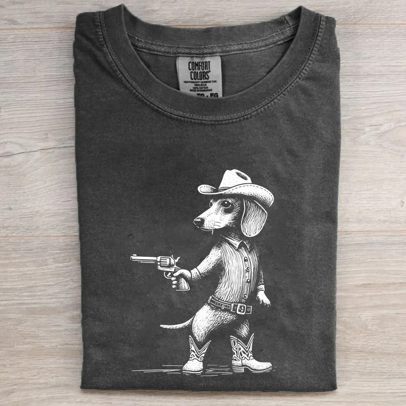 Funny Dachshund Cowboy T-shirt