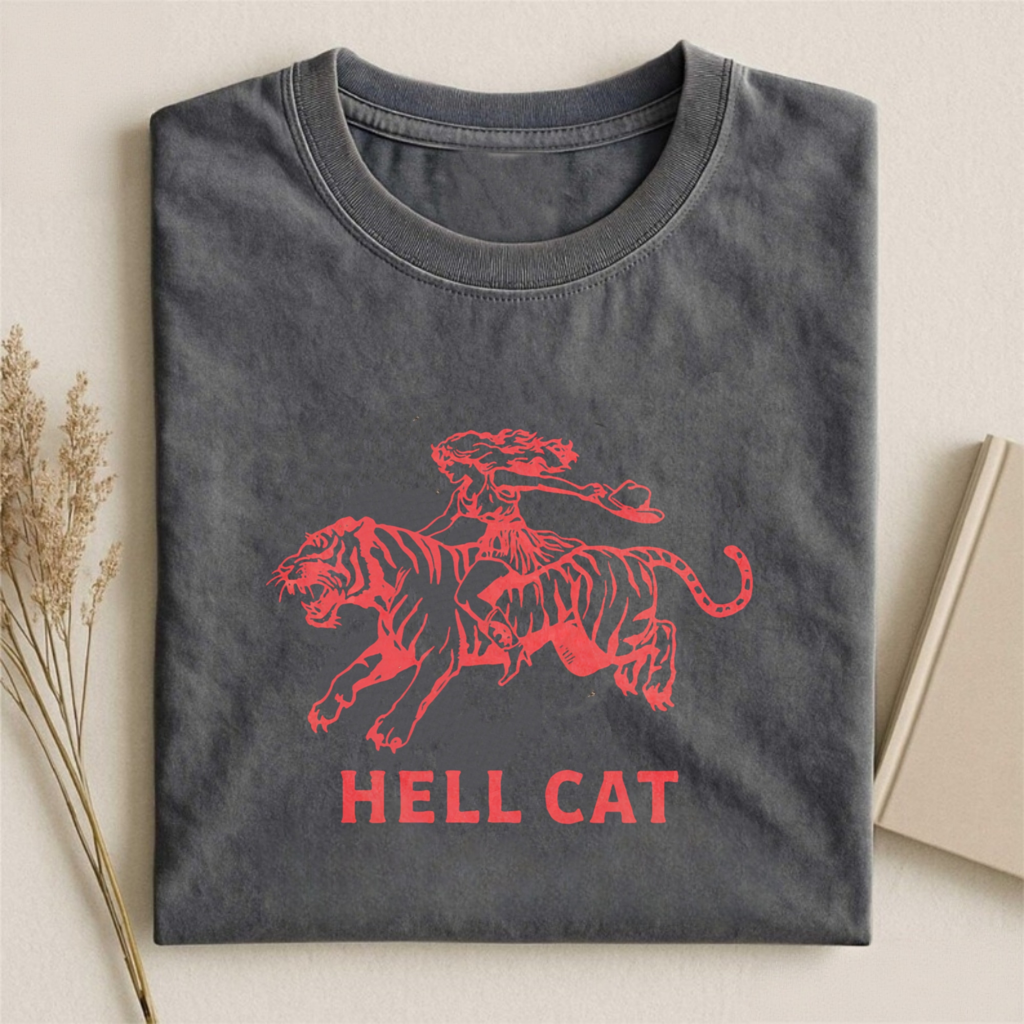 Vintage Cowgirl Hell Cat T-Shirt