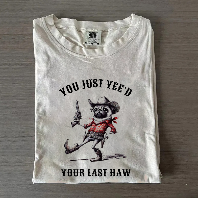 Funny Cowboy Pug T-shirt