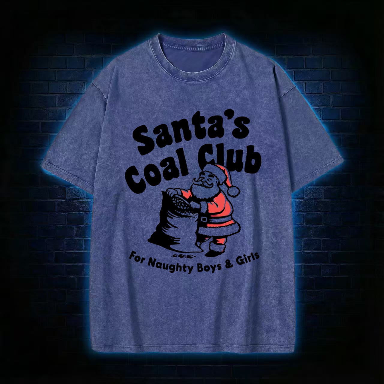 Santa's Coal Club Washed T-shirt