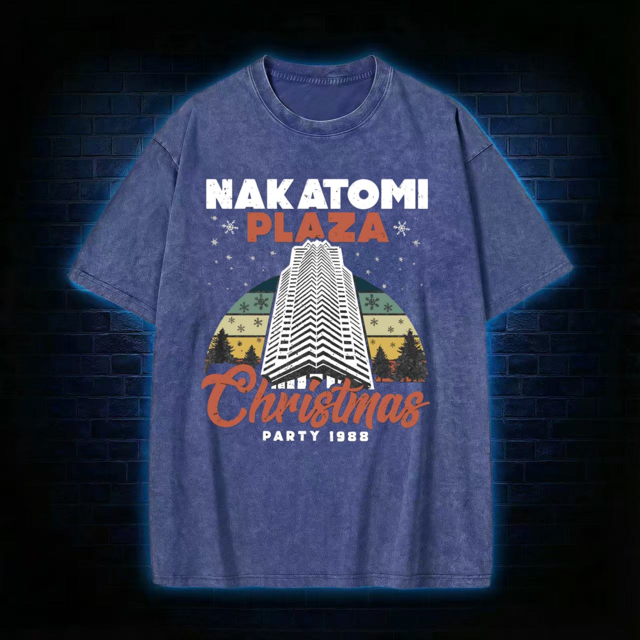 Nakatomi Plaza Christmas Party Washed T-shirt