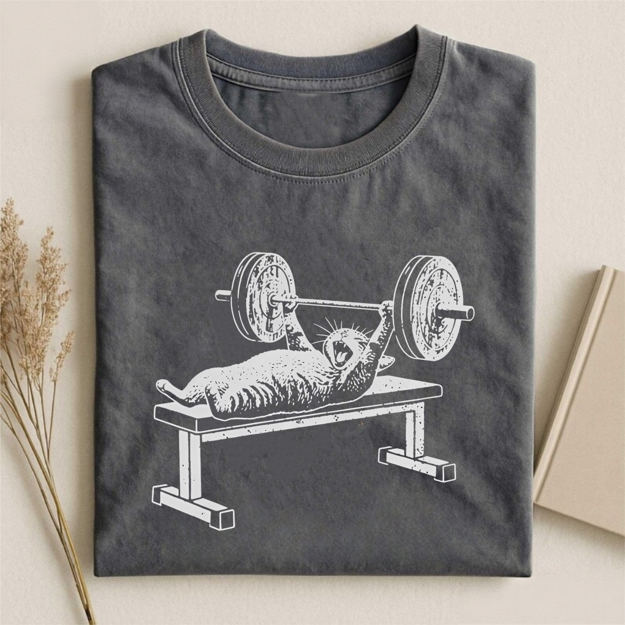 Funny Cat Gym T-shirt